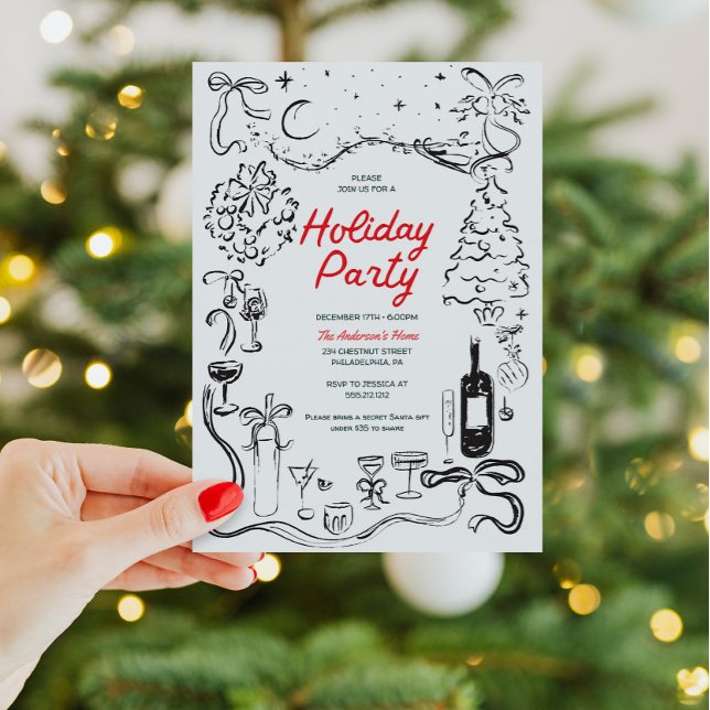 Invitation Fête de Noël de la fête de Noël (Créateur téléchargé)