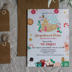 Invitation Fête de Noël de la Maison de pain d'épice