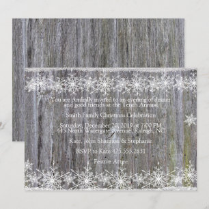 Invitation Fête de Noël de la neige d'hiver