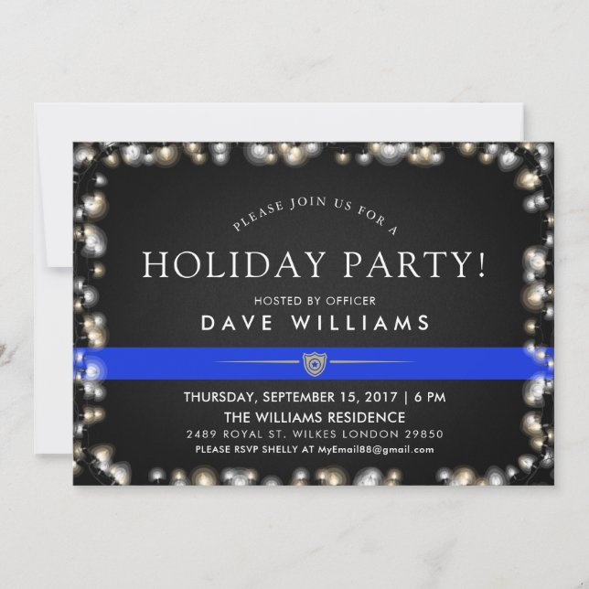Invitation Fête de Noël de la police (Devant)