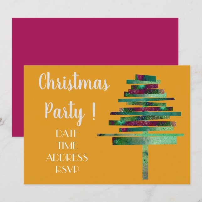 Invitation Fête de Noël de l'artisanat moderne (Devant / Derrière)
