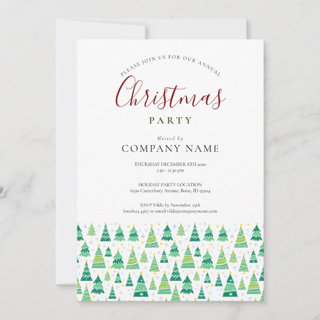 Invitation Fête de Noël de l'entreprise (Devant)