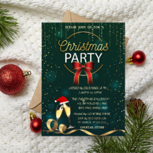 Invitation Fête de Noël de l'entreprise Elegant Glass, chapea