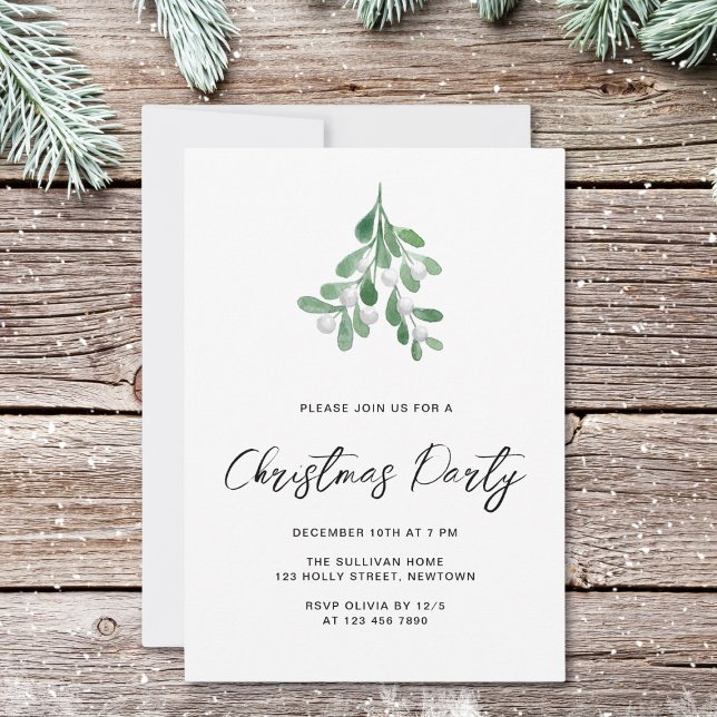Invitation Fête de Noël de Mistletoe (Créateur téléchargé)