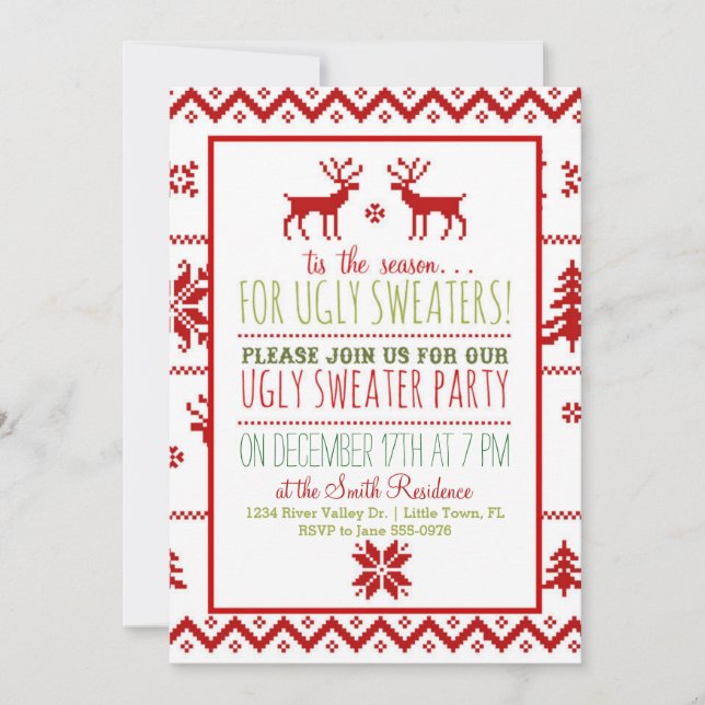 Invitation Fête de Noël de Noël de Tacker (Devant)