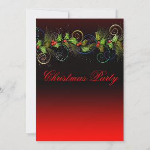 Invitation Fête de Noël de Red Holly