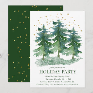 Invitation Fête de Noël de Winter Forest Company