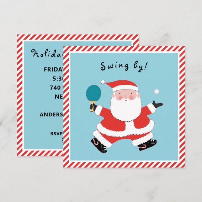 Invitation Fête de Noël décontractée (Devant / Derrière)