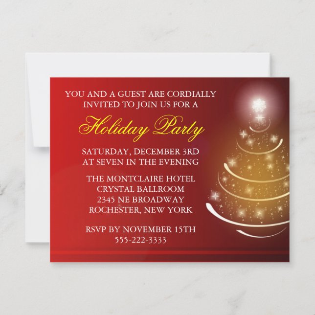 Invitation Fête de Noël d'entreprise (Devant)