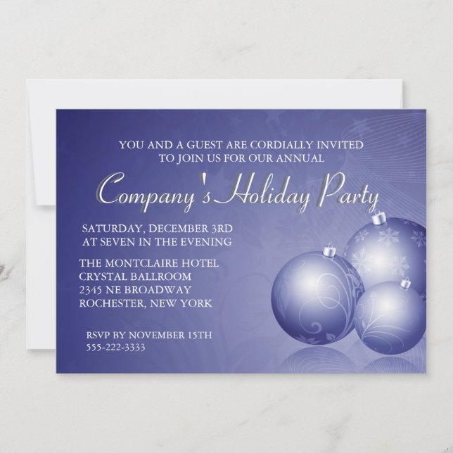 Invitation Fête de Noël d'entreprise (Devant)