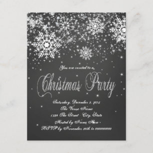 Invitation Fête de Noël d'entreprise de craie rustique de