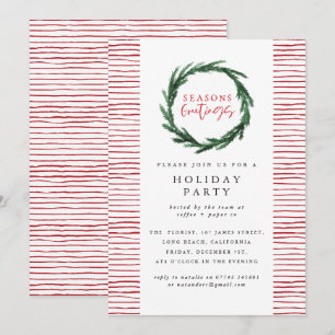 Invitation Fête de Noël d'entreprise de Joyeuses Fêtes