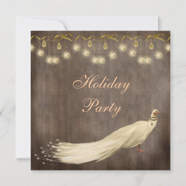 Invitation Fête de Noël d'entreprise de White Peacock (Devant)