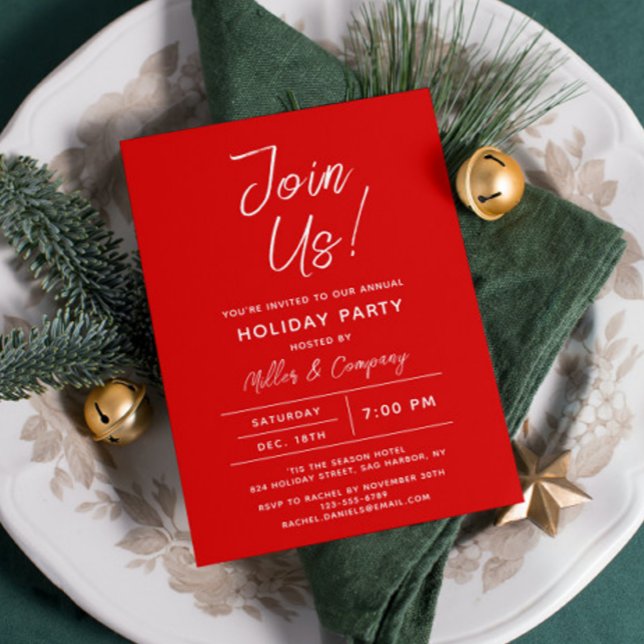 Invitation Fête de Noël d'entreprise moderne chic (Créateur téléchargé)