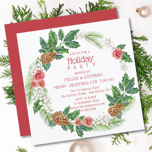 Invitation Fête de Noël d'entreprise Pink Wath