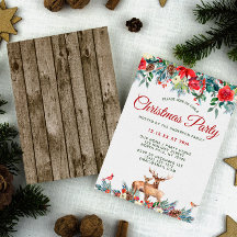 Fête de Noël des animaux de la forêt boisée