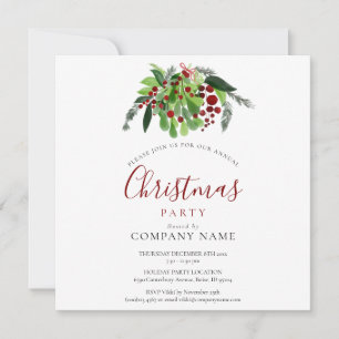 Invitation Fête de Noël des baies de l'entreprise