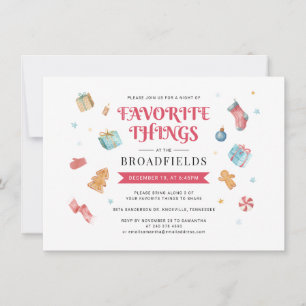 Invitation Fête de Noël des Choses Préférées