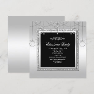 Invitation Fête de Noël des étoiles et des anneaux