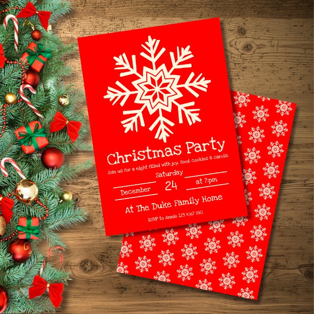 Invitation Fête de Noël des Flèches rouges et blanches (Créateur téléchargé)