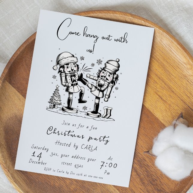 Invitation Fête de Noël des noisettes amusantes (Créateur téléchargé)