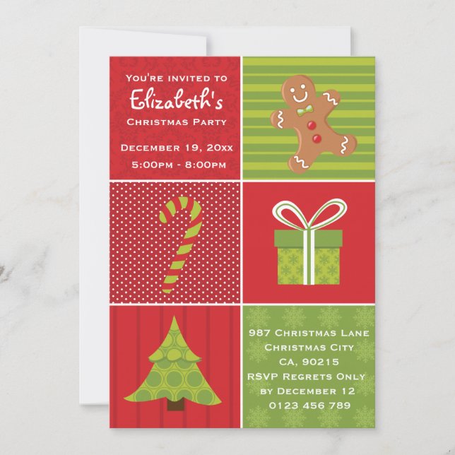Invitation Fête de Noël des petits enfants (Devant)