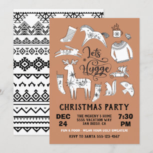 Invitation Fête de Noël d'hiver à Hygge Cosy