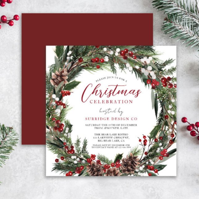 Invitation Fête de Noël du bureau de l'entreprise (Créateur téléchargé)