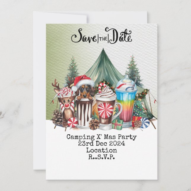 Invitation Fête de Noël du camping (Devant)