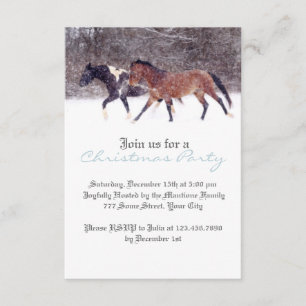 Invitation Fête de Noël du Cheval d'hiver