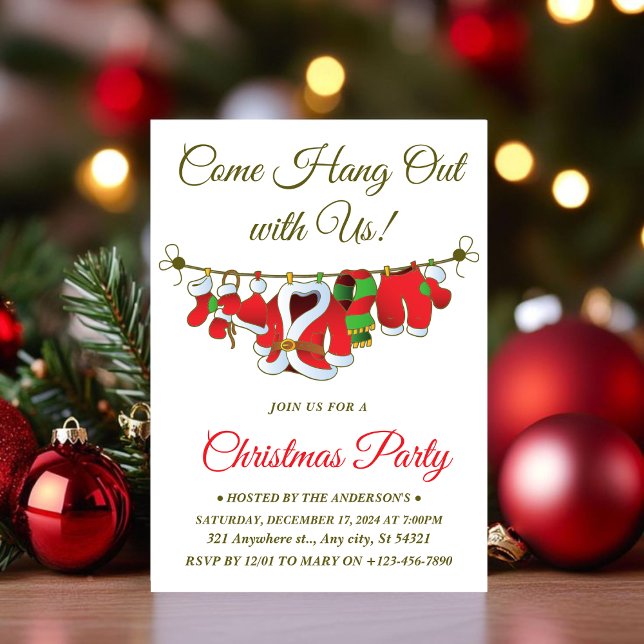 Invitation Fête de Noël du Père Noël (Créateur téléchargé)