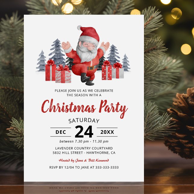 Invitation Fête de Noël du Père Noël (Créateur téléchargé)