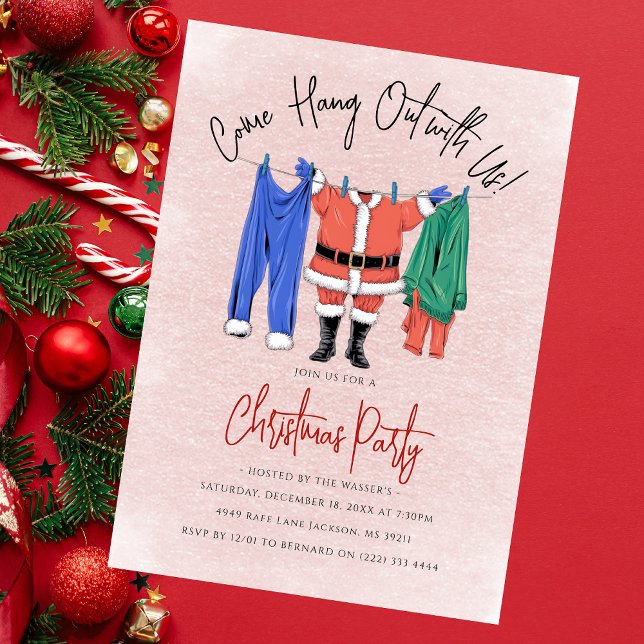 Invitation Fête de Noël du Père Noël (Créateur téléchargé)