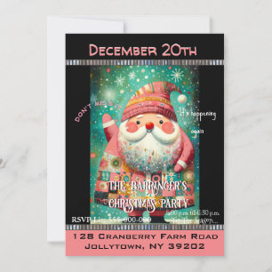 Invitation Fête de Noël du Père Noël de Whimsey