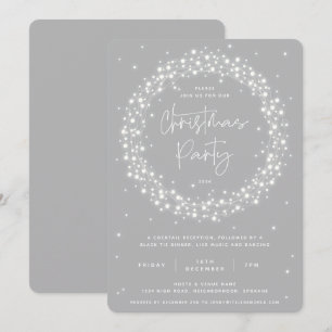 Invitation Fête de Noël Elegant Grey