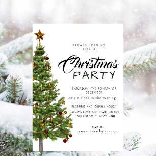 Invitation Fête de Noël élégante moderne minimaliste