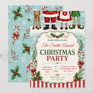 Invitation Fête de Noël en dessin animé