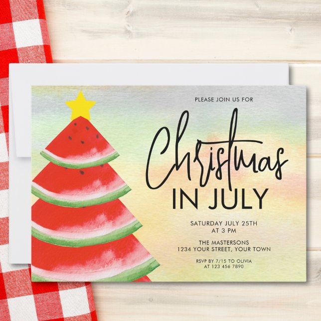 Invitation Fête de Noël en juillet (Créateur téléchargé)