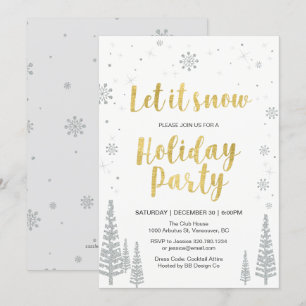 Invitation Fête de Noël en pays merveilleux hivernal