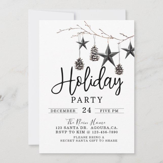 Invitation Fête de Noël, Fête de Noël (Devant)