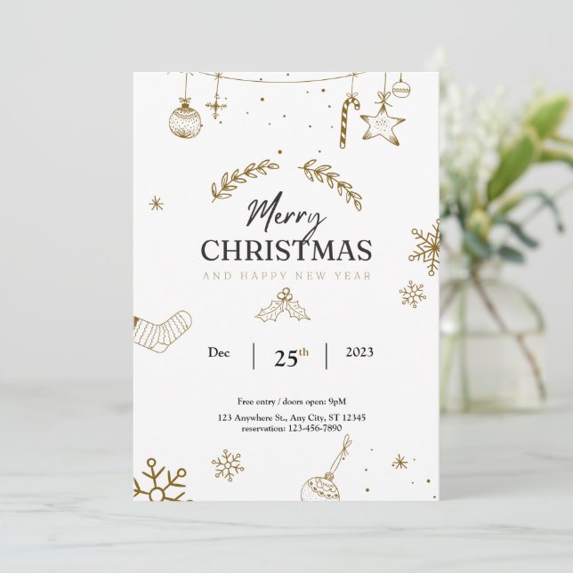 Invitation Fête de Noël Fête Enfants Noël Noël Noël Noël (Debout devant)