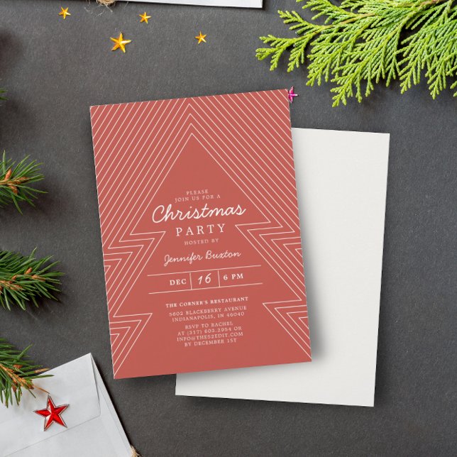 Invitation Fête de Noël Géométrique Moderne (Créateur téléchargé)