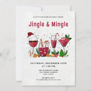 Invitation Fête de Noël Jingle et Mingle