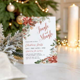 Invitation Fête de Noël Jingle et Mingle