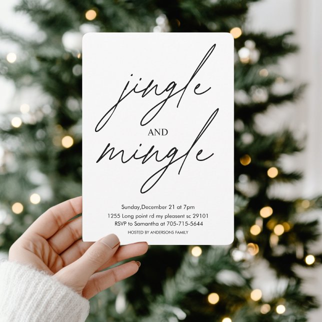 Invitation Fête de Noël Jingle et Mingle (Créateur téléchargé)