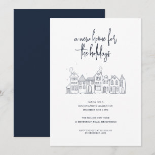 Invitation Fête de Noël minimaliste moderne