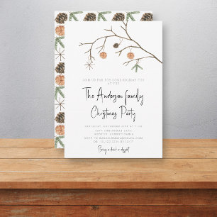 Invitation fête de noël minime moderne