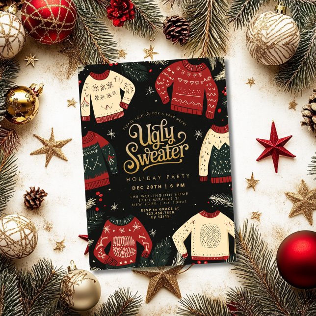 Invitation Fête de Noël moche (Créateur téléchargé)