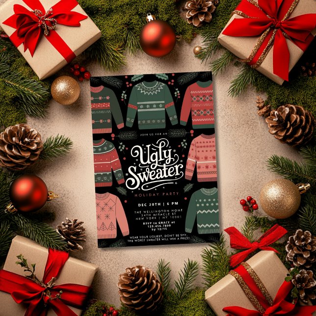 Invitation Fête de Noël moche (Créateur téléchargé)
