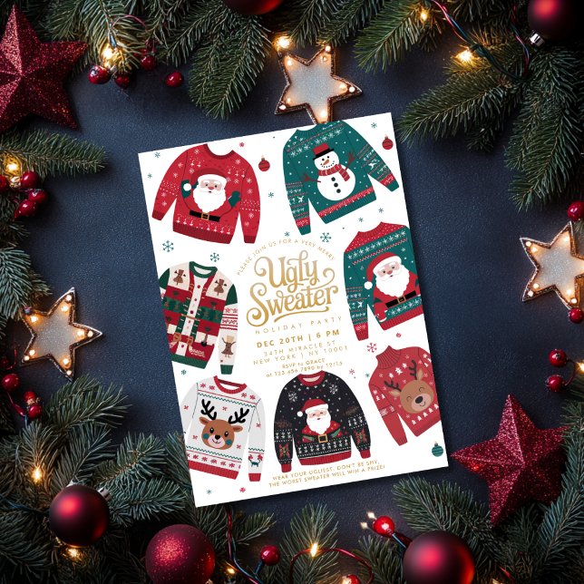 Invitation Fête de Noël moche (Créateur téléchargé)